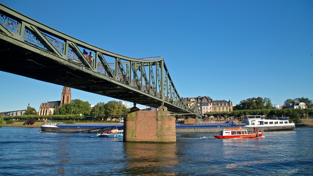 Frankfurt which includes a bridge, a river or creek and boating