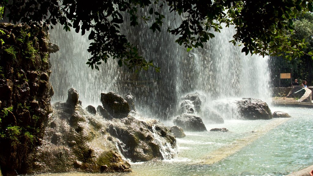 Parque del Castillo ofreciendo una cascada