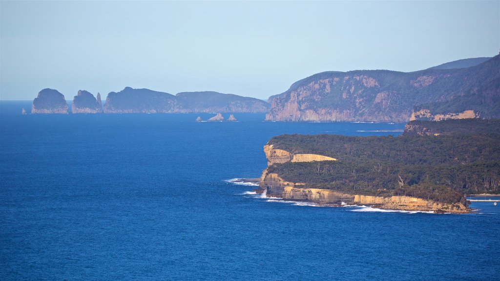 Eaglehawk Neck mostrando vista general a la costa, costa rocosa y vista panorámica