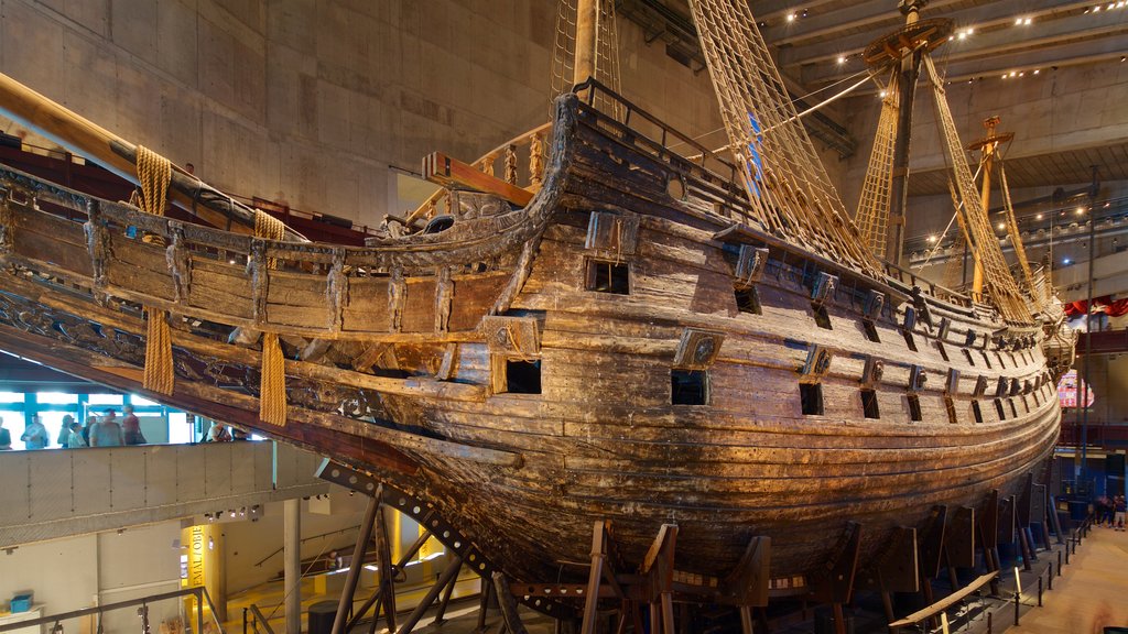 Vasa Museum featuring heritage elements and interior views