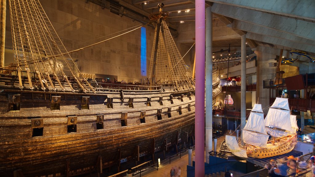 Museo Vasa que incluye vista interna y elementos patrimoniales