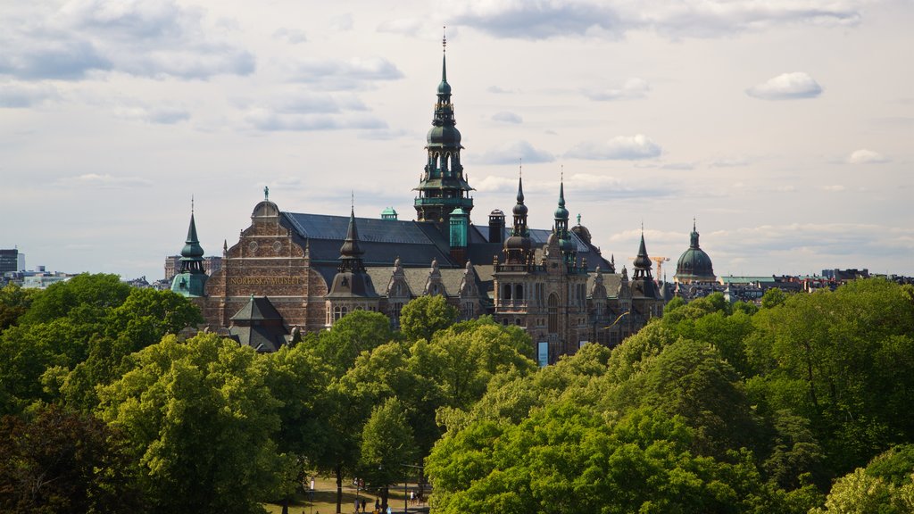 Nordic Museum which includes landscape views and heritage architecture