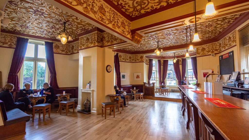 Harrogate Theatre showing heritage elements, interior views and cafe scenes