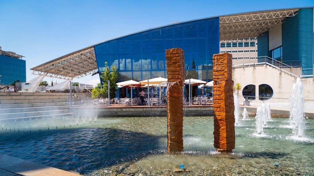 Parc des sciences qui includes fontaine