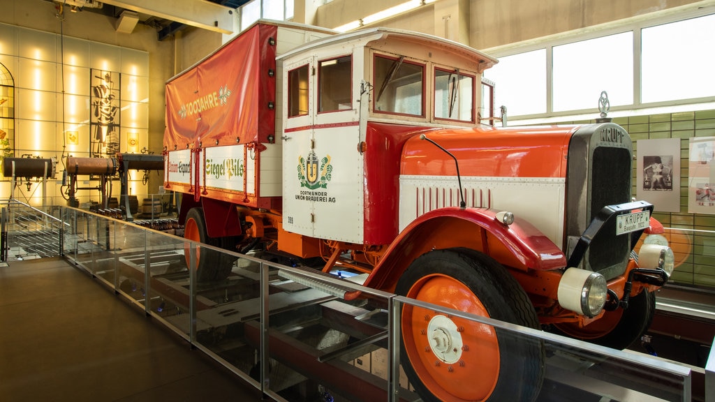 Museu da Cervejaria Dortmund mostrando elementos de patrimônio e vistas internas