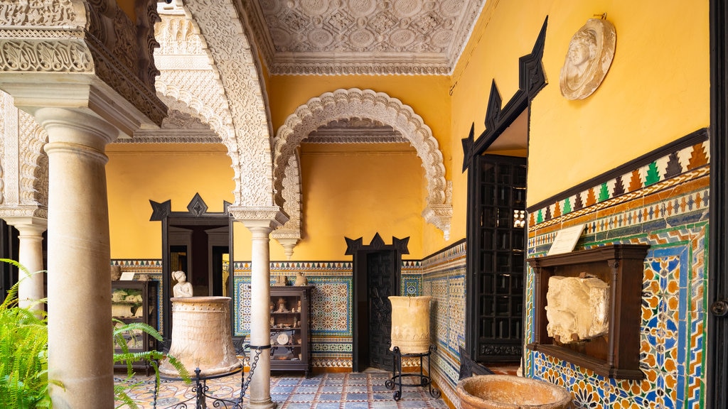 Palacio de la Condesa de Lebrija mostrando elementos de patrimônio e vistas internas