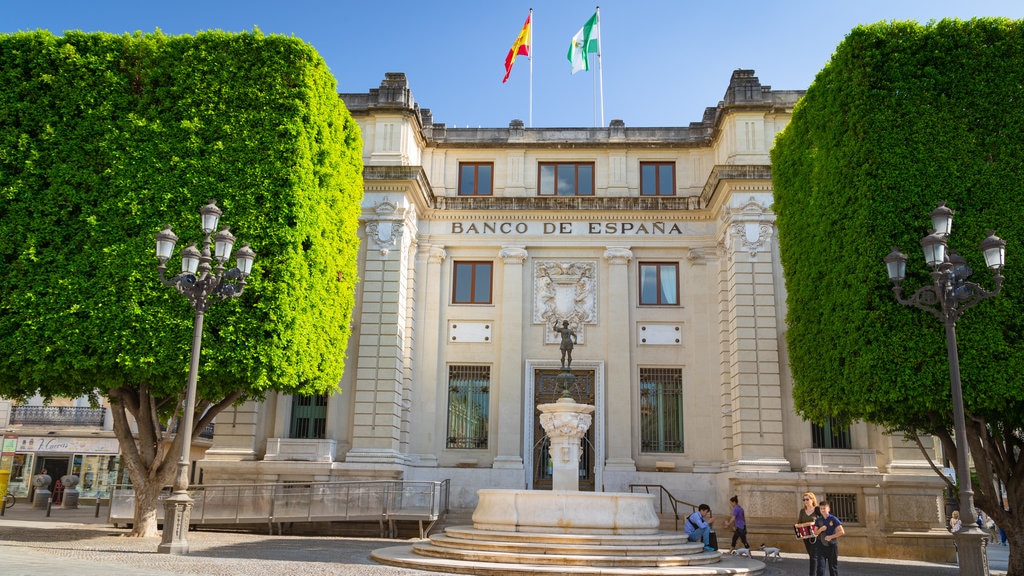 Plaza de San Francisco que inclui uma fonte e arquitetura de patrimônio