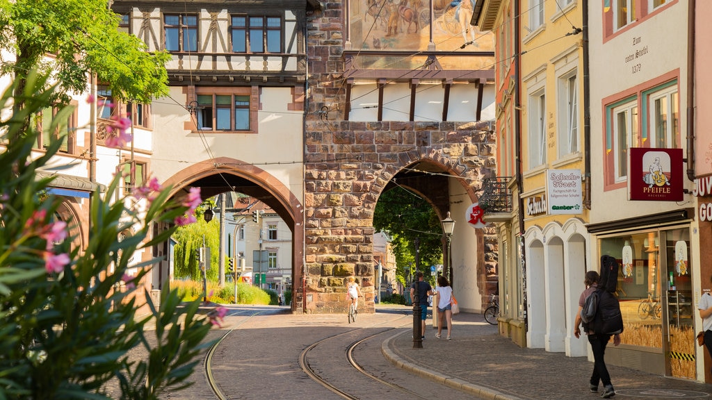 Schwabentor Gate featuring heritage elements