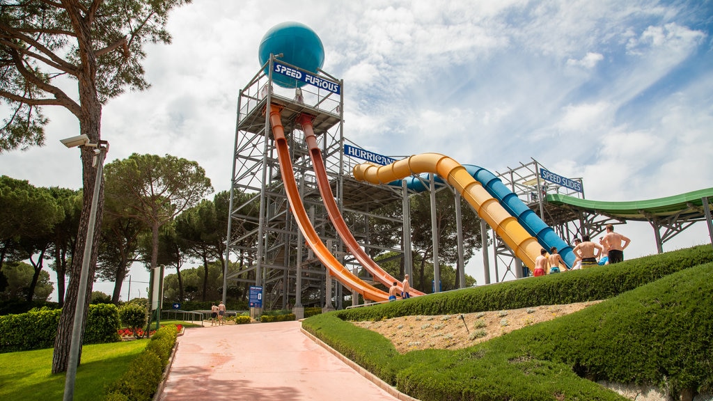 Water World showing a garden and a water park