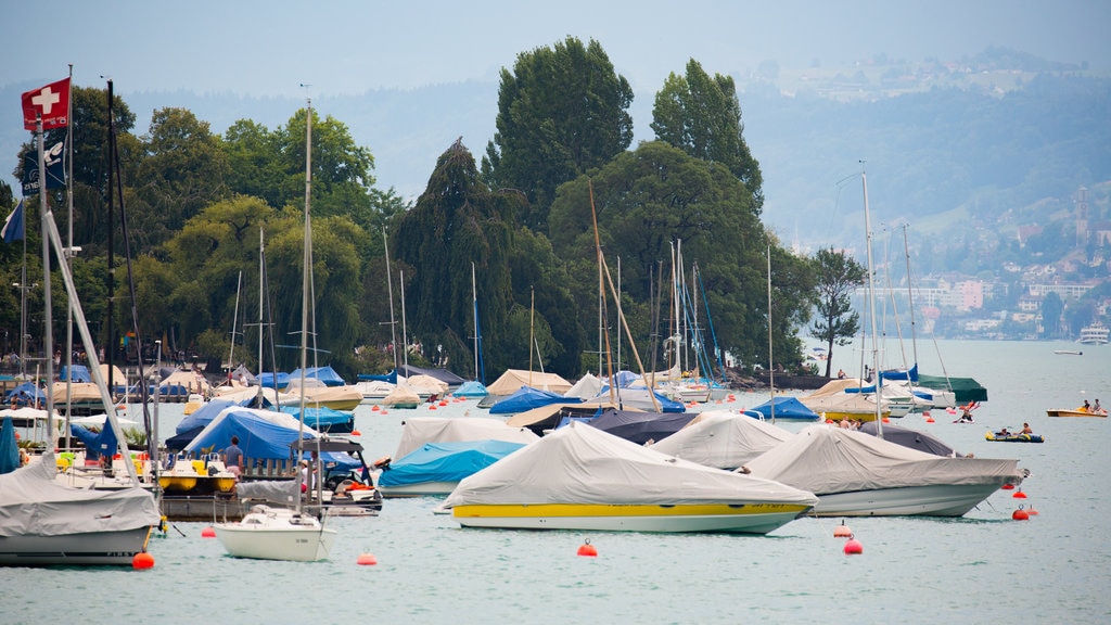 Switzerland showing a bay or harbor