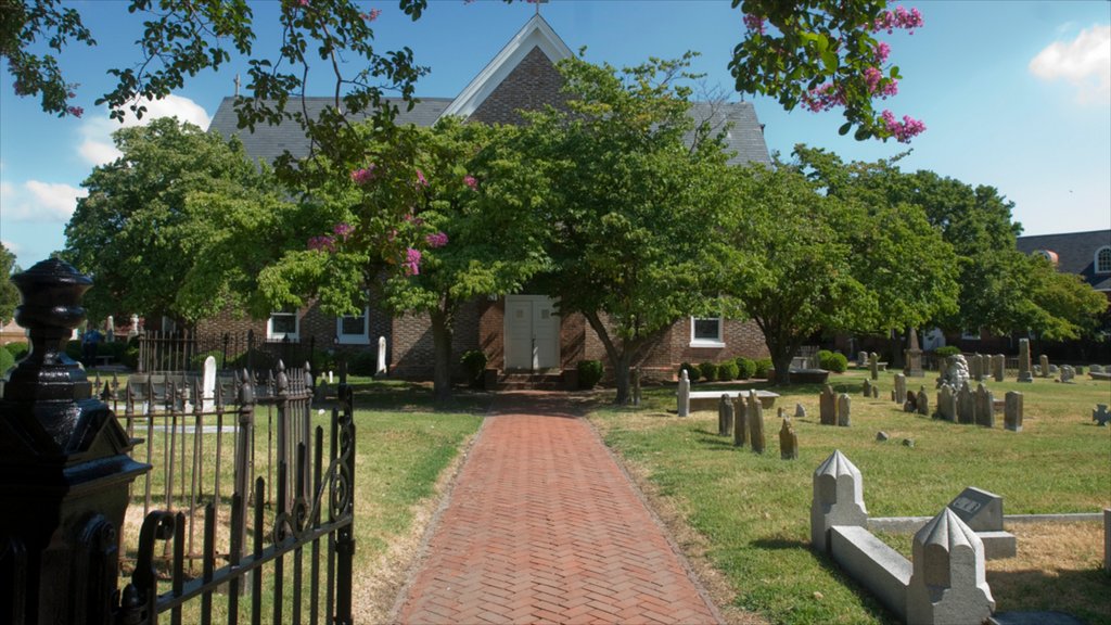 Hampton which includes a cemetery and religious elements