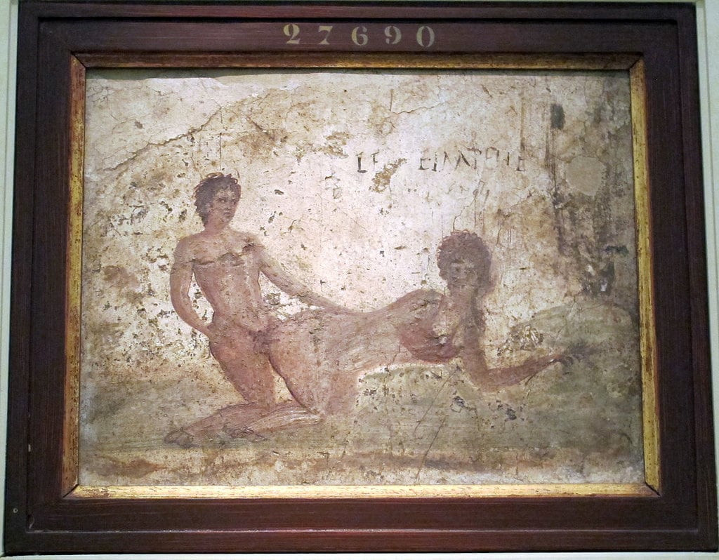 Quadretto erotico da Lupanare - By Sailko - Own work, CC BY 3.0, https://commons.wikimedia.org/w/index.php?curid=30949677