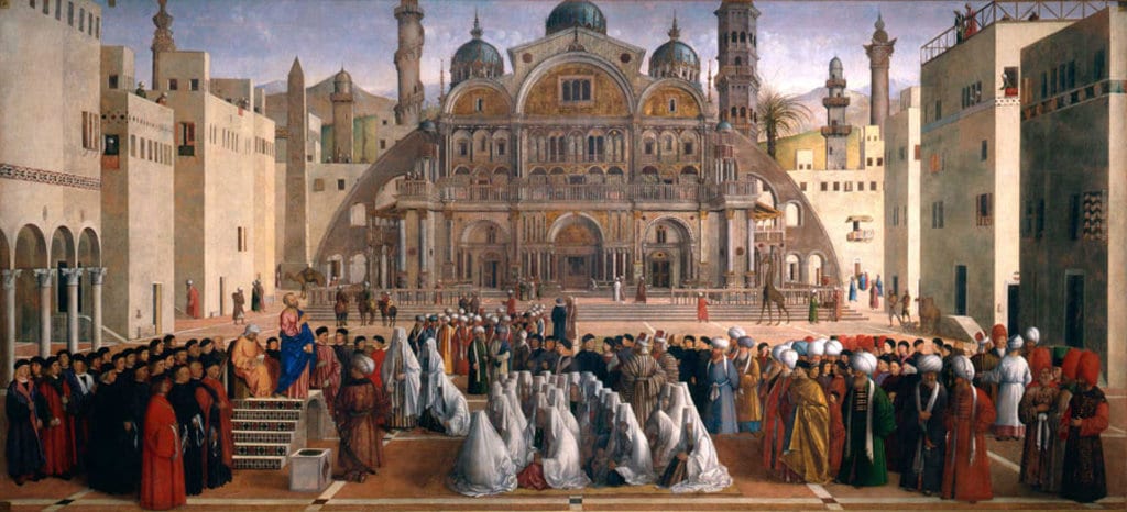 Pinacoteca di Brera, Predica di San Marco in Alessandria, Gentile e Giovanni Bellini -  , via Wikimedia Commons