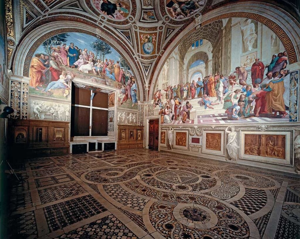 Gli affreschi di Raffaello nelle Stanze della Segnatura ai Musei Vaticani - By Sailko (Opera propria)  , via  Wikimedia Commons