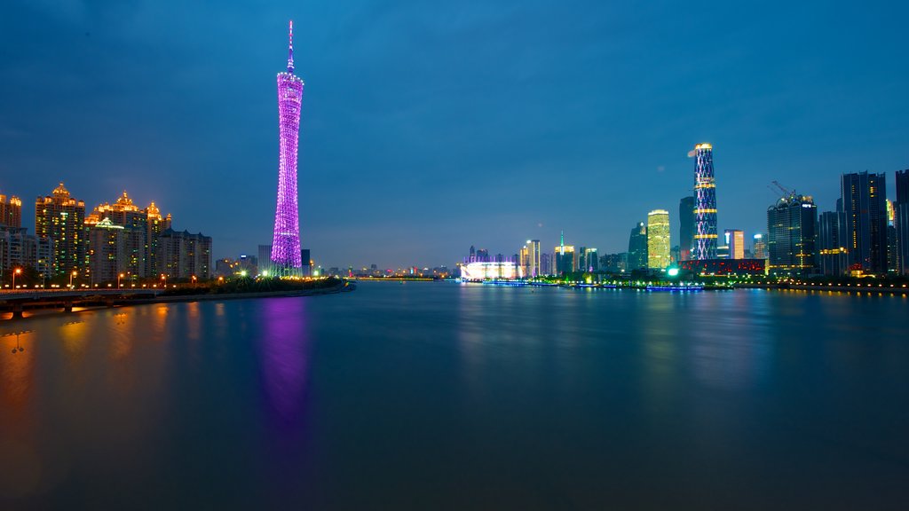 Canton Tower featuring cbd, a skyscraper and a city