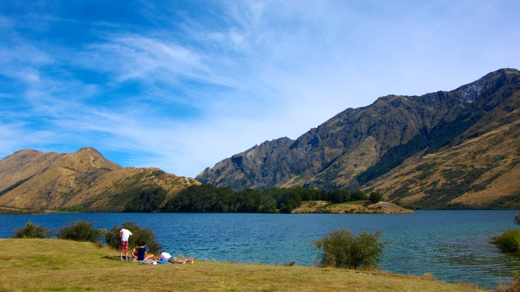 Queenstown which includes mountains, a lake or waterhole and landscape views