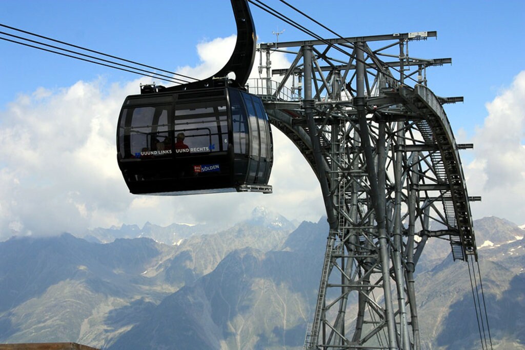 Quello di Sölden è un impianto di risalita davvero unico nel suo genere.