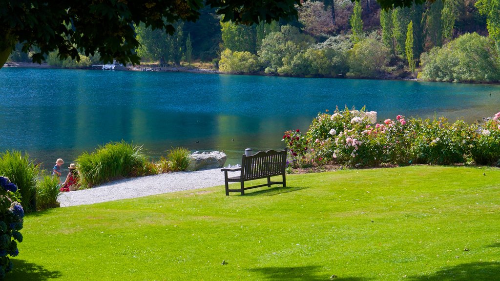 Walter Peak High Country Farm showing a garden, a lake or waterhole and views