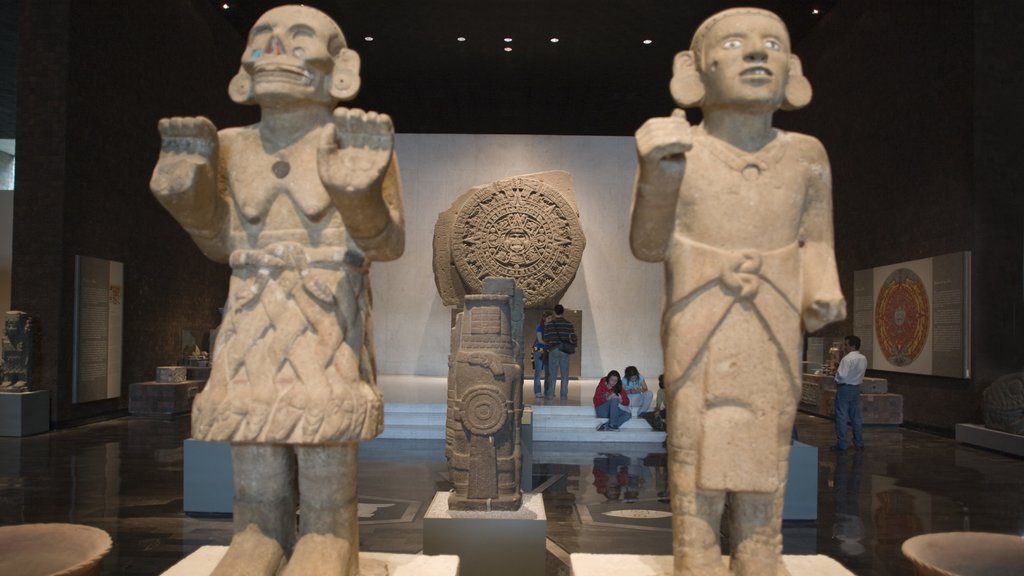 Museo Nacional de Antropología que incluye vista interna y arte