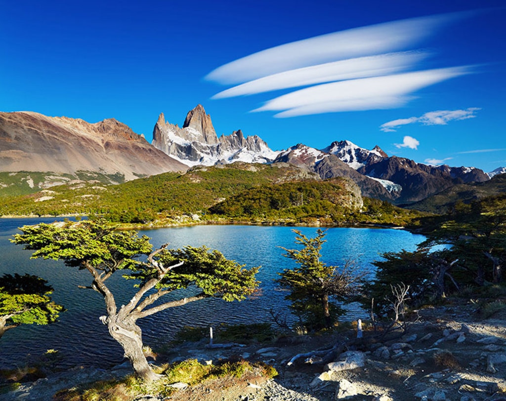 Il monte Fitz Roy è una delle due cime -insieme al Cerro Torre- più pittoresche dell'Argentina.