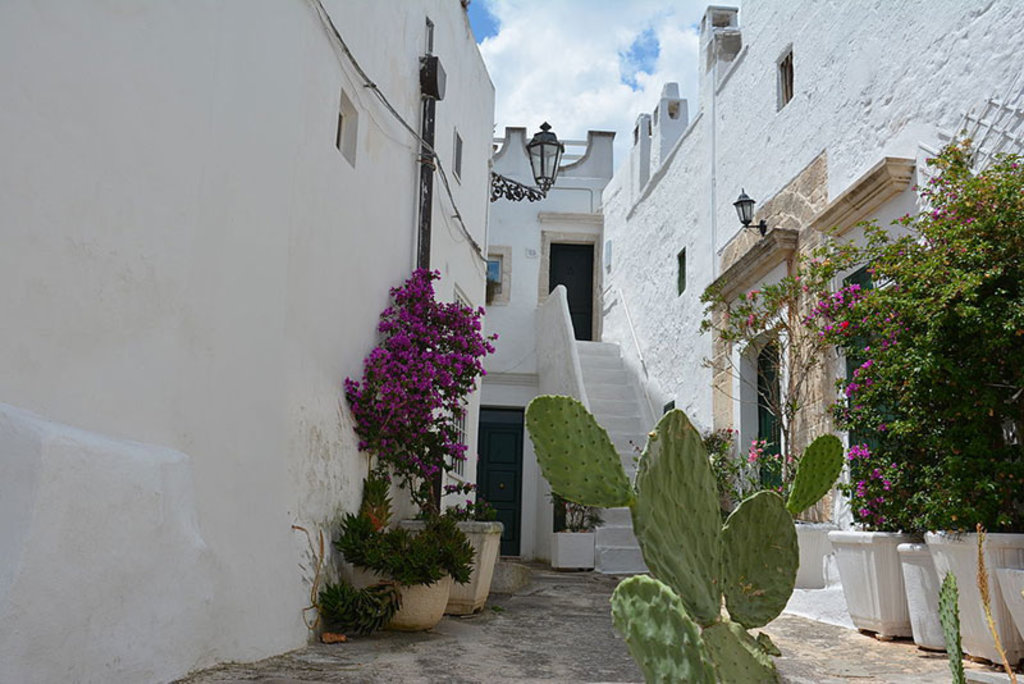 Un vicolo nel centro storico di Ostuni. Di Mentnafunangann (Opera propria)  , attraverso Wikimedia Commons.