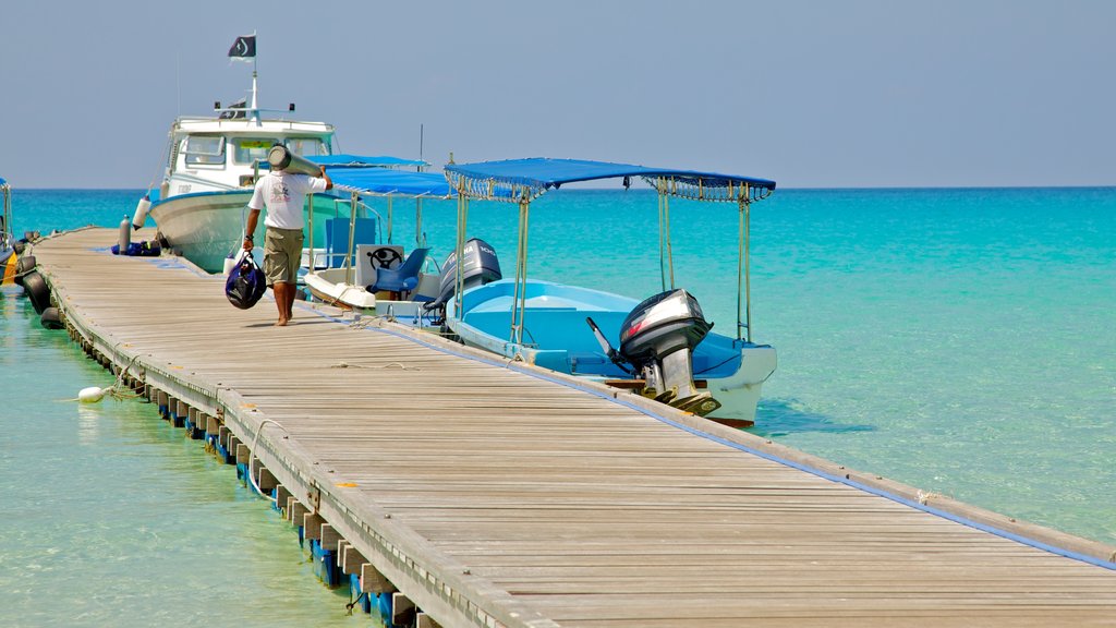 Redang Island showing boating, a bridge and general coastal views