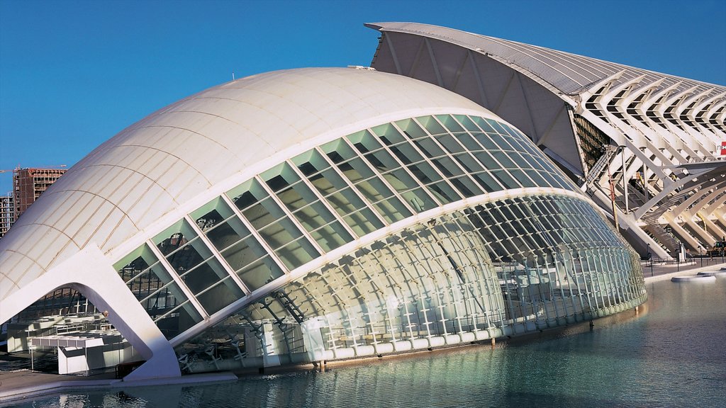 Ciudad de las Artes y las Ciencias ofreciendo arquitectura moderna