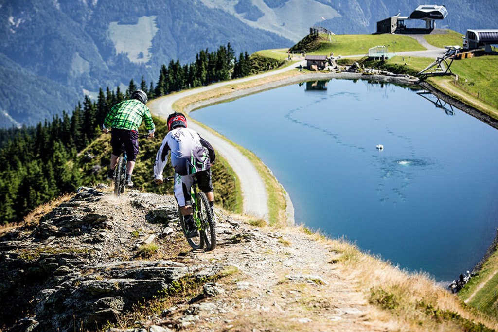 1 Il bikepark di Saalfelden Leogang. Photo by Artisual.at Moser Peter 108. Courtesy of Saalfelden Leogang Touristik Gmbh