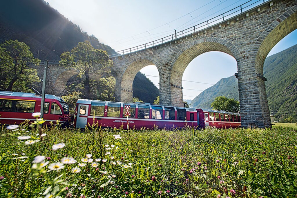 Trenino del Bernina. Courtesy: Swiss Travel System