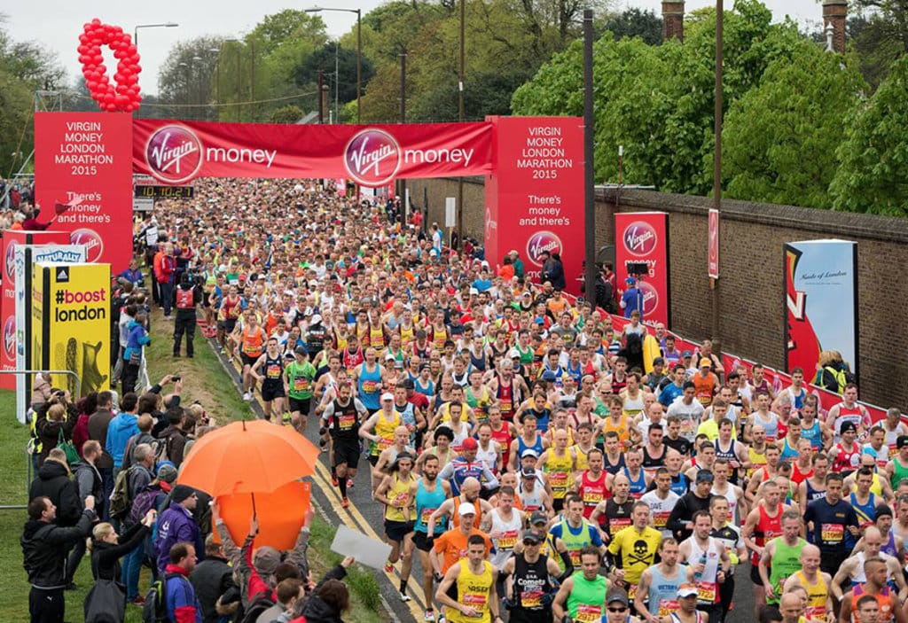 Virgin Money London Marathon - courtesy of ©  www.virginmoneylondonmarathon.com Dal 1981 ad oggi la Maratona di Londra si è trasformata in un evento nazionale, e gareggiare è un'occasione per gustarsi la capitale inglese in tutto il suo fascino. Tra le maggiori maratone del mondo, la London Virgin Money si disputerà domenica 24 aprile 