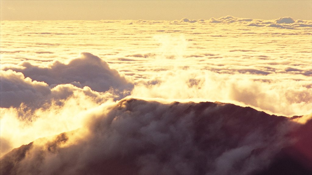 Kipahulu mostrando olas, vistas de paisajes y neblina o niebla