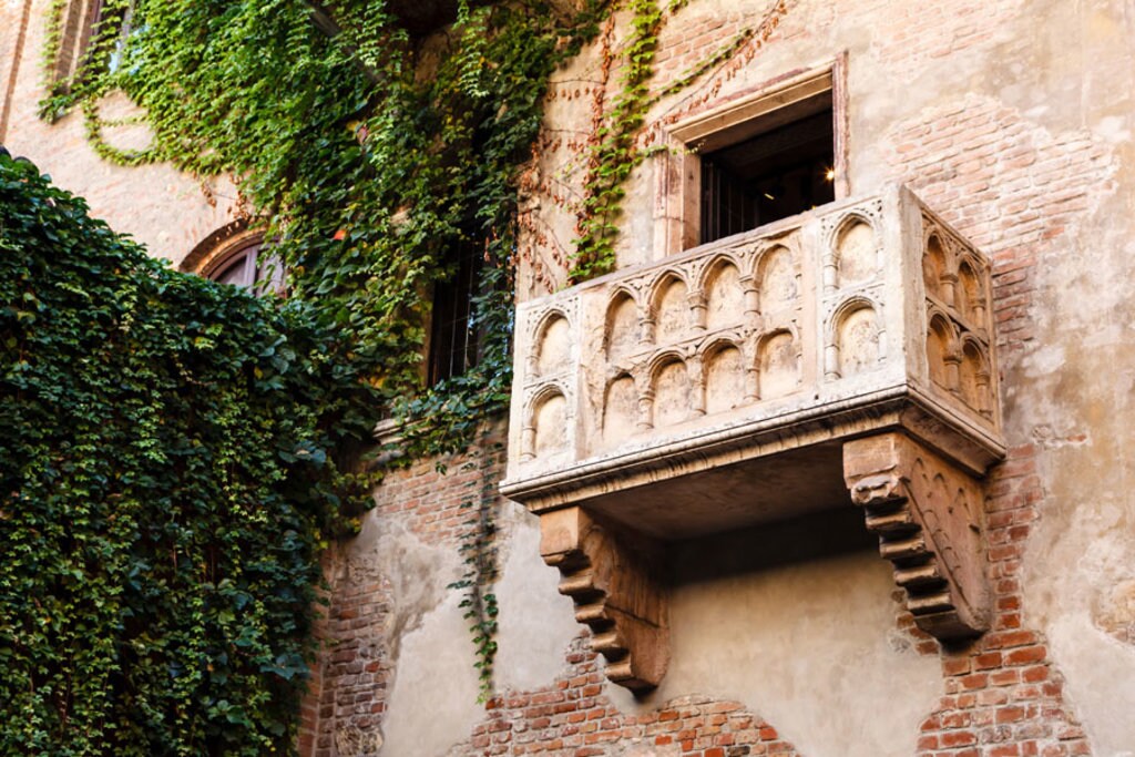 Il balcone di Giulietta a Verona.