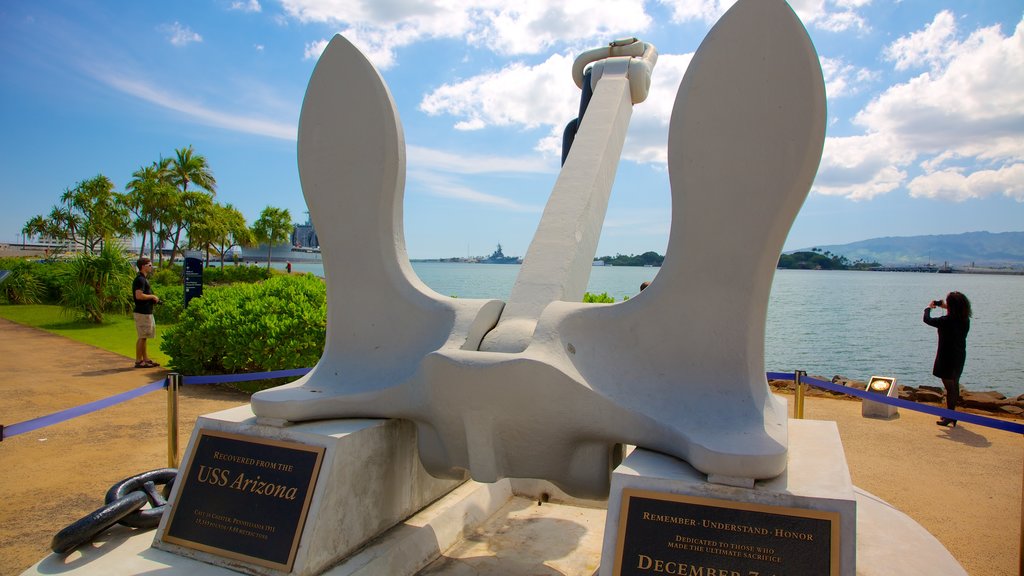 USS Arizona Memorial featuring military items, a monument and a memorial