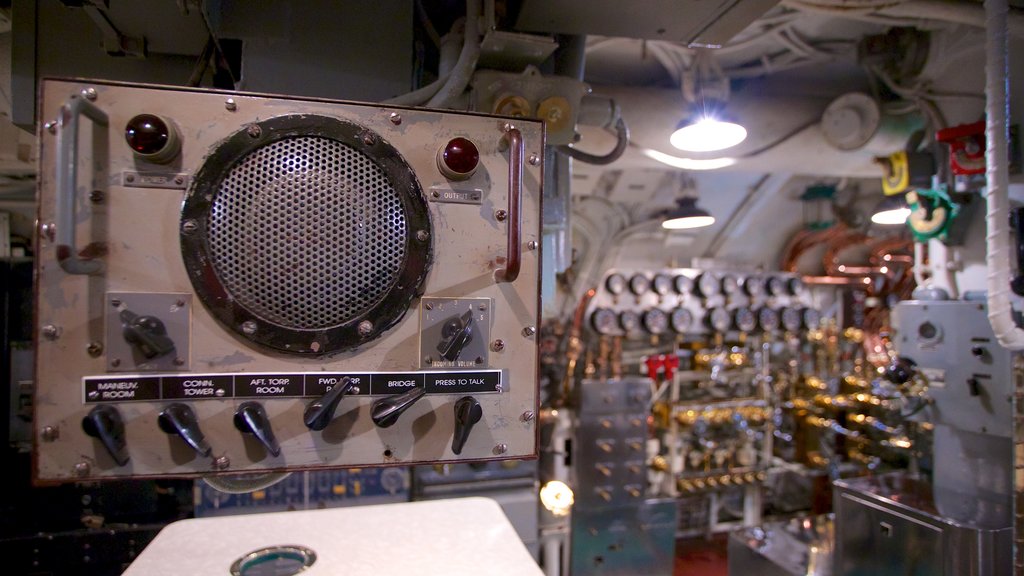 USS Bowfin Submarine Museum and Park showing interior views