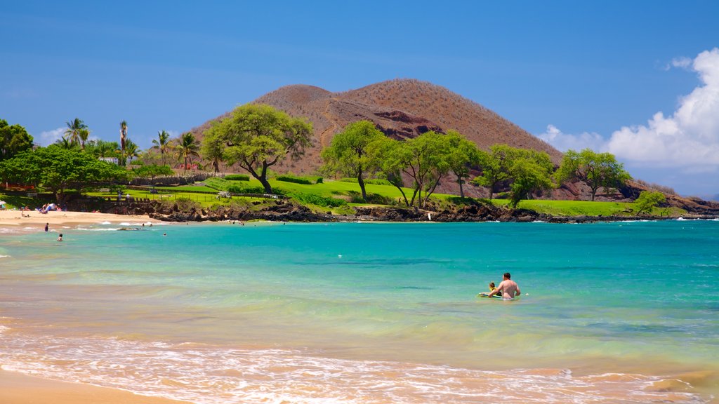 Maluaka Beach featuring landscape views, swimming and tropical scenes