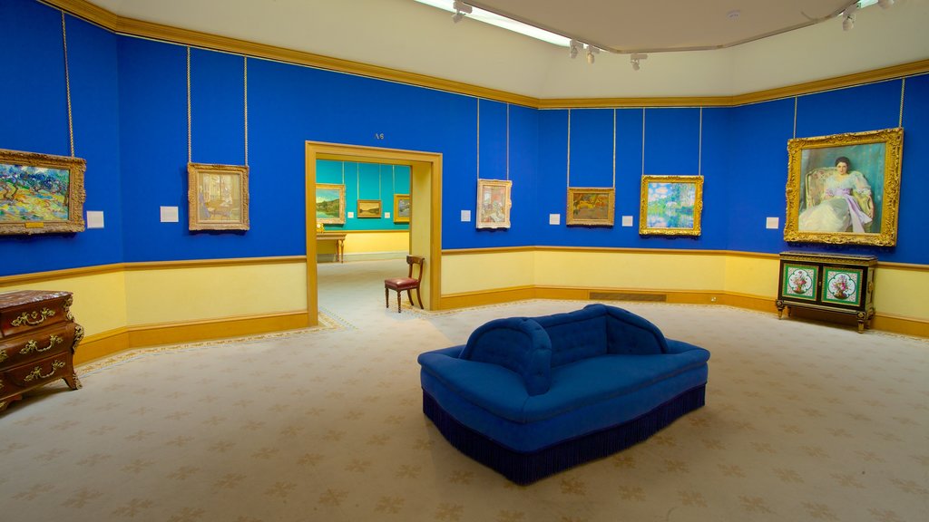 Scottish National Gallery showing art and interior views