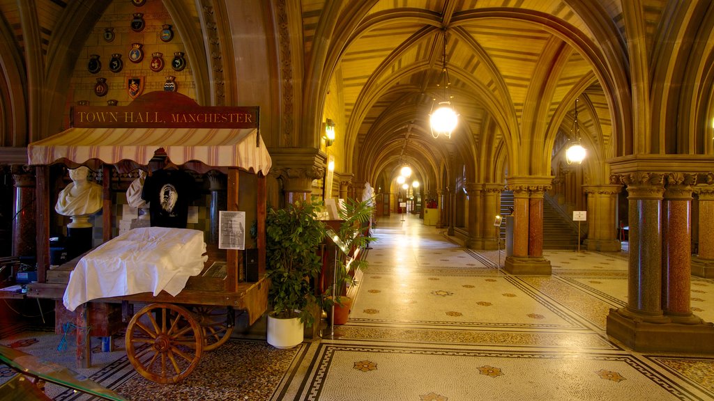 Manchester City Hall which includes an administrative building, interior views and heritage architecture