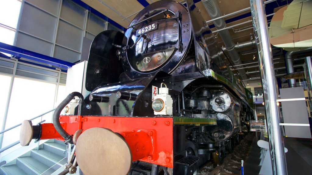 Thinktank Birmingham Science Museum showing interior views and railway items