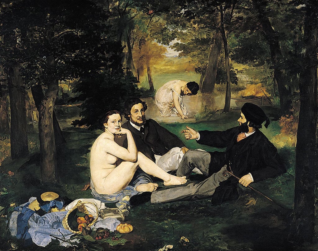 Colazione sull'erba. Édouard Manet  , via wikimedia commons
