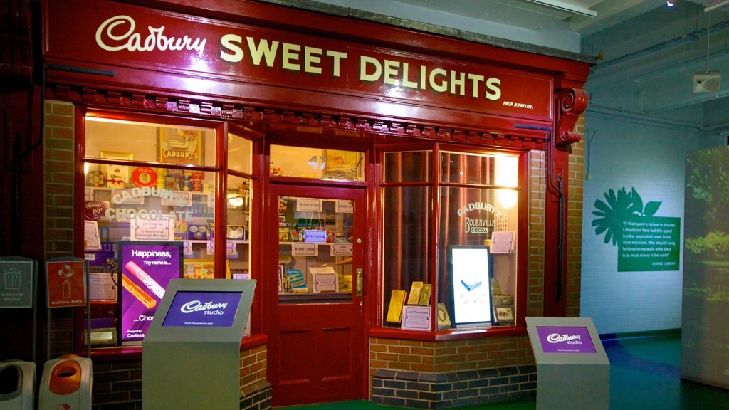 Cadbury World which includes food and interior views