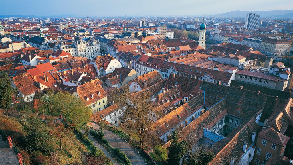 Graz which includes heritage architecture and a city