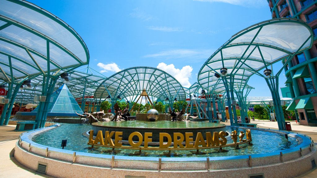 Sentosa which includes rides and modern architecture