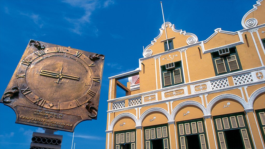 Willemstad which includes a city and heritage architecture