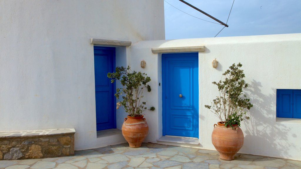 Windmills of Mykonos featuring heritage architecture