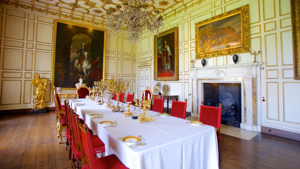 Warwick Castle showing interior views and heritage architecture