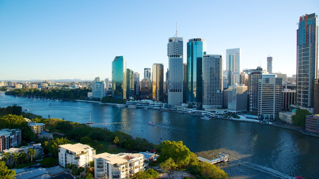 Story Bridge featuring a city, skyline and a skyscraper