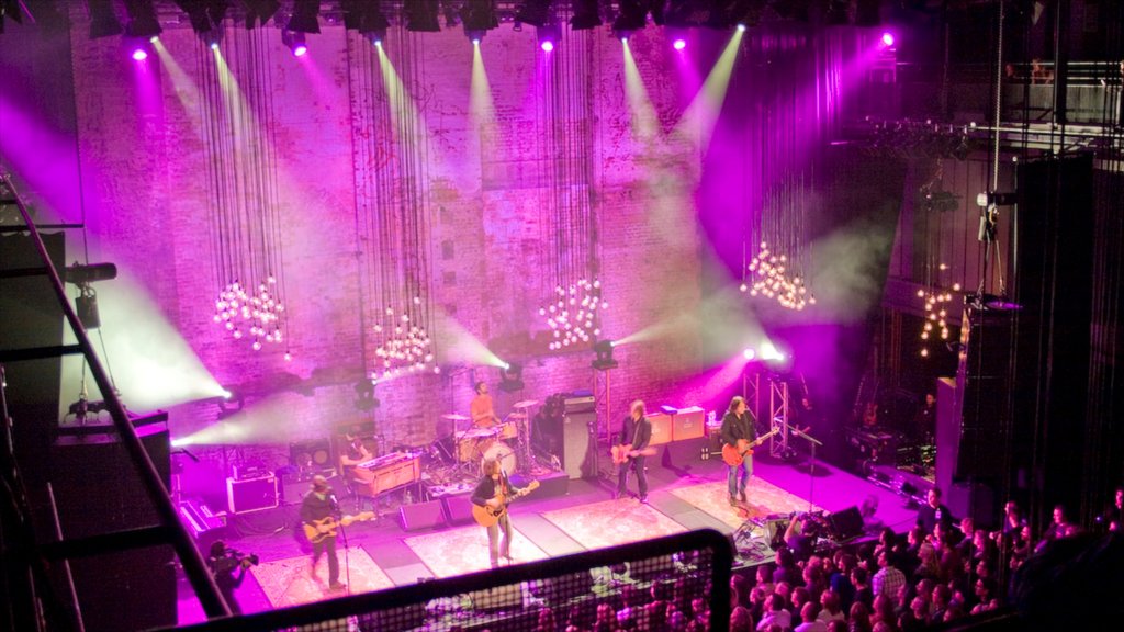 Brisbane Powerhouse showing nightlife, interior views and performance art