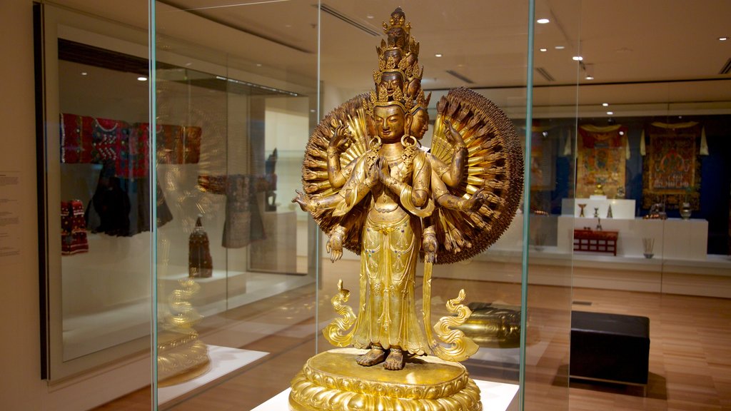 National Gallery of Victoria showing a statue or sculpture and interior views