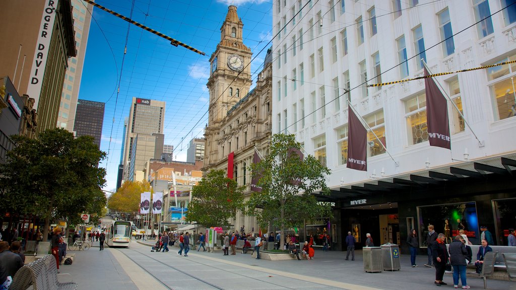 Bourke Street Mall mostrando città, strade e shopping