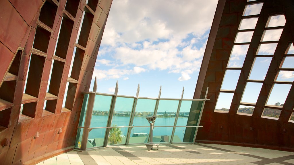 Swan Bells Belltower showing views and modern architecture